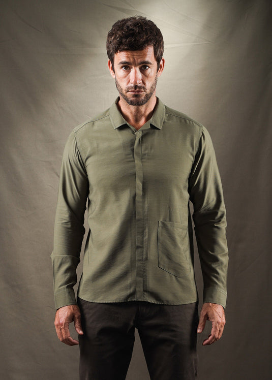 Robert Party Wear Shirt (Olive)