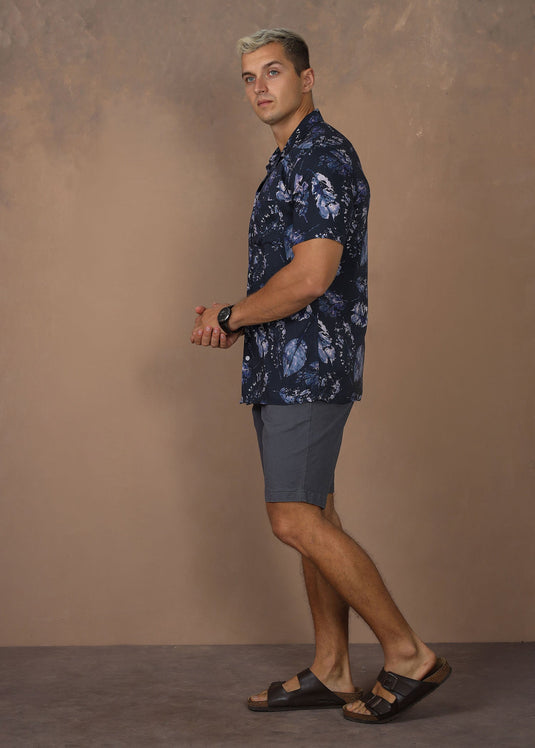 CASUAL WEAR CUBAN  COLLAR  S/S SHIRT