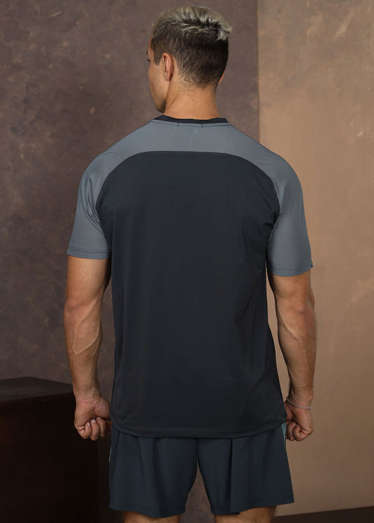 ACTIVE WEAR S/S T-SHIRT  WITH FRONT PANEL