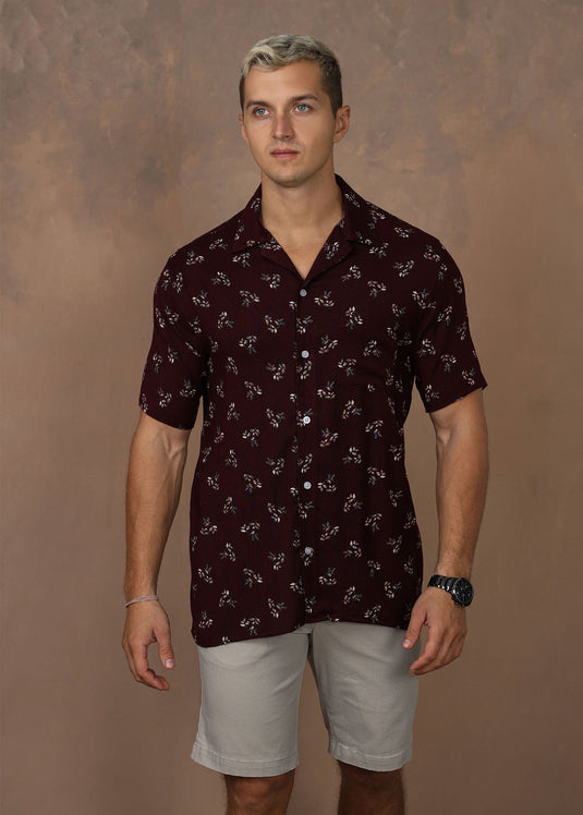 CASUAL WEAR CUBAN  COLLAR  S/S SHIRT