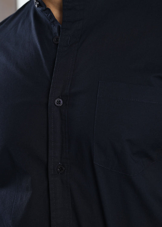 Premium Cotton Mandarin Collar Shirt