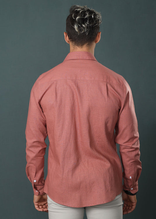 Brick Detail Linen Shirt