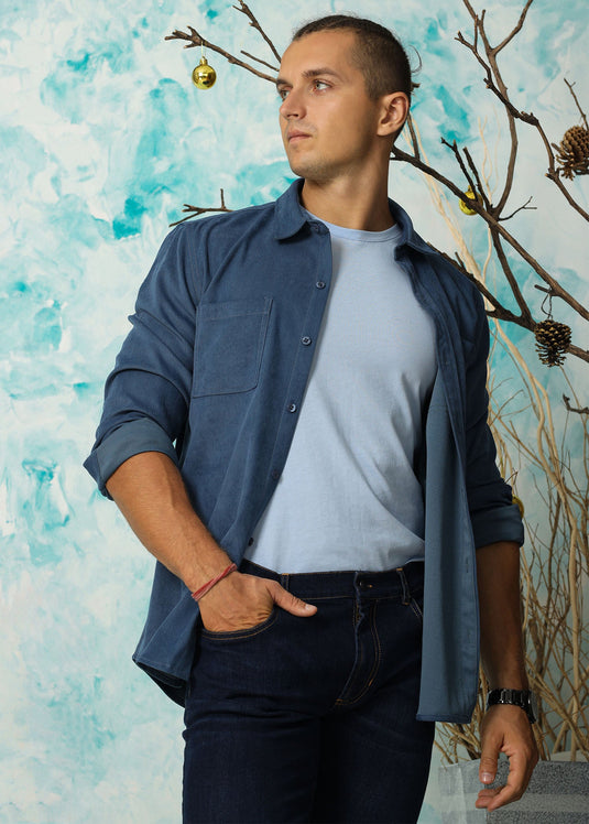 Steel Blue Over shirt