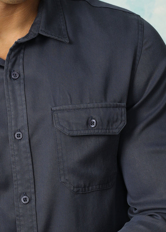 Brian Shirt (Pigeon Blue)