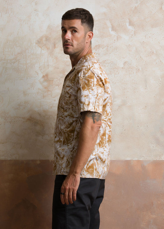 Casual Wear Printed Cuban Collar S/S Shirt