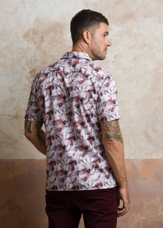 Casual Wear Printed Cuban Collar S/S Shirt