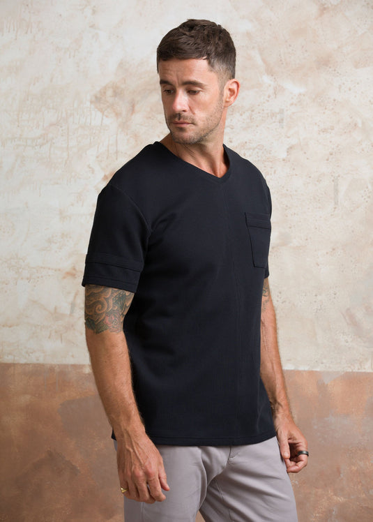 Detailed V Neck T-shirt