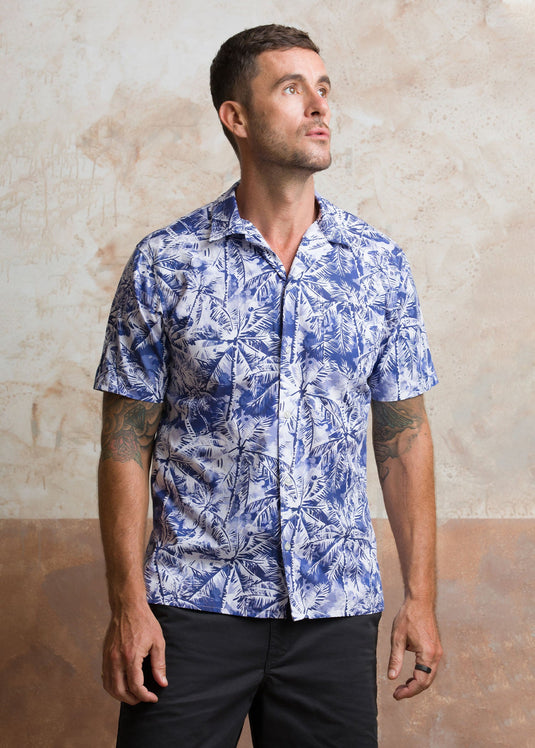 Casual Wear Printed Cuban Collar S/S Shirt
