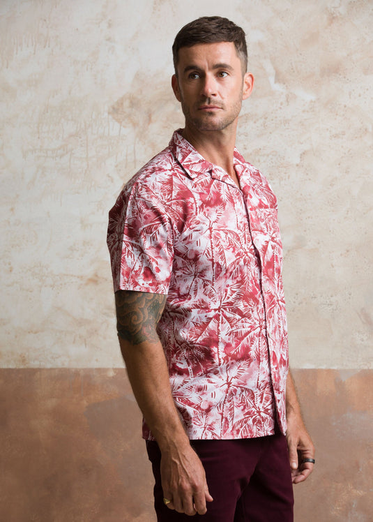Casual Wear Printed Cuban Collar S/S Shirt