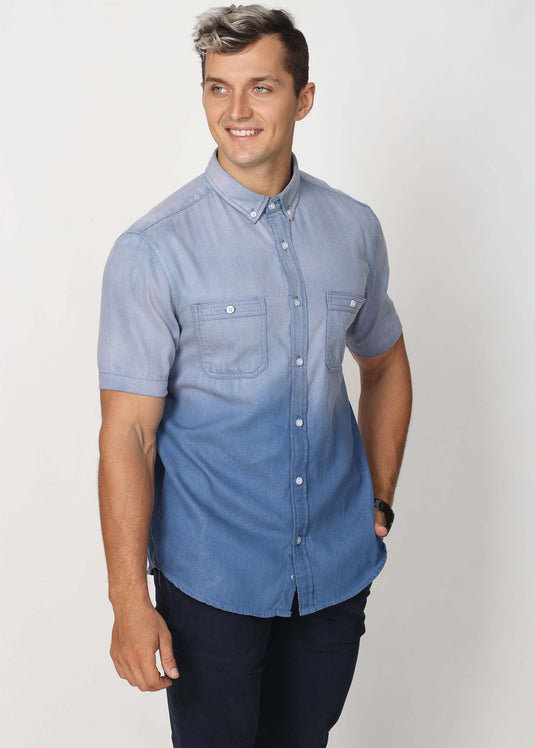 Dip Dye Chambray S/S Shirt