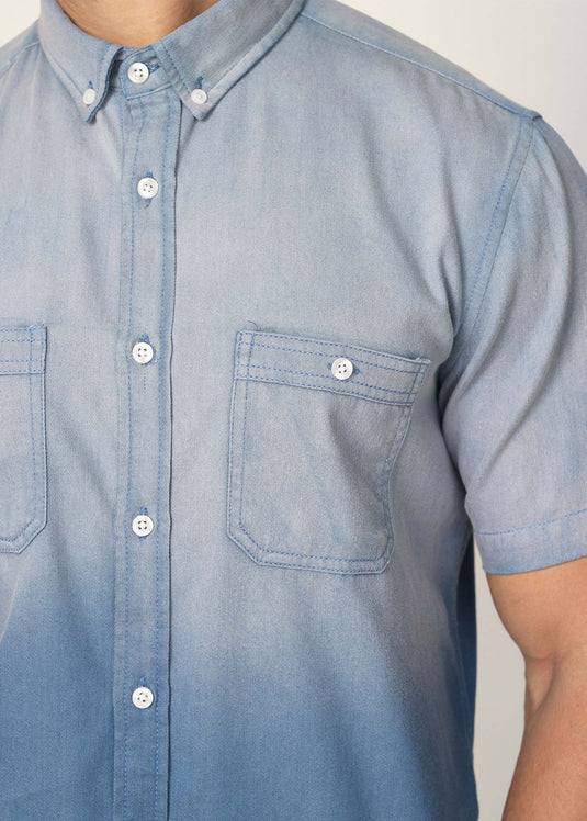 Dip Dye Chambray S/S Shirt