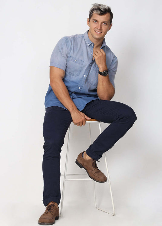 Dip Dye Chambray S/S Shirt
