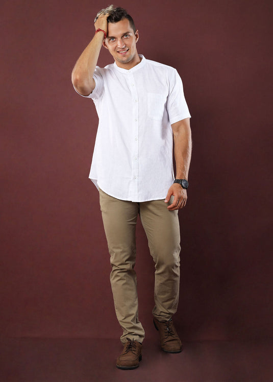 Linen Tyler S/S Shirt (White)