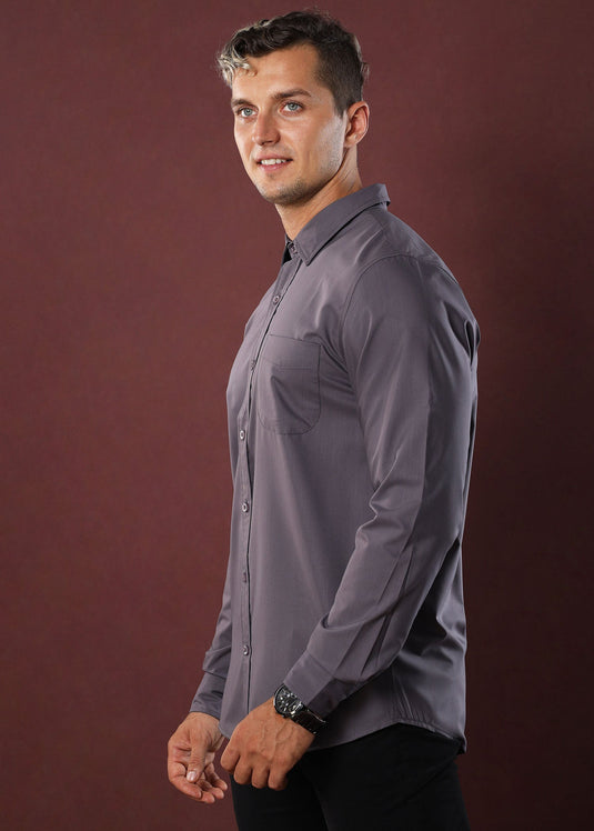 Grey Party Wear Shirt