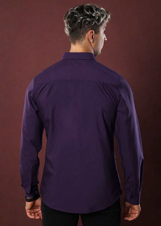 Purple Party Wear Shirt