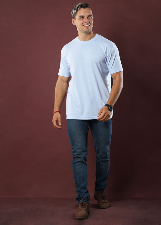 Ice Blue Crew Neck Tee (Slim)