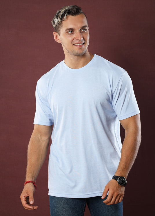 Ice Blue Crew Neck Tee (Slim)