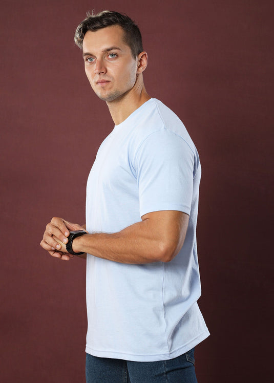 Ice Blue Crew Neck Tee (Slim)
