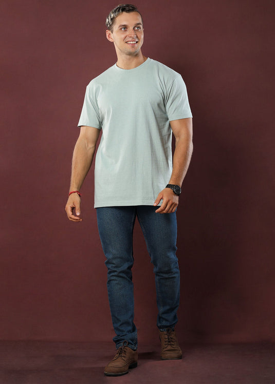 Mint Green Crew Neck Tee (Slim)