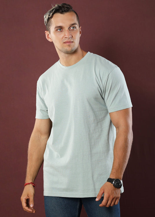 Mint Green Crew Neck Tee (Slim)