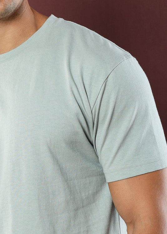 Mint Green Crew Neck Tee (Slim)