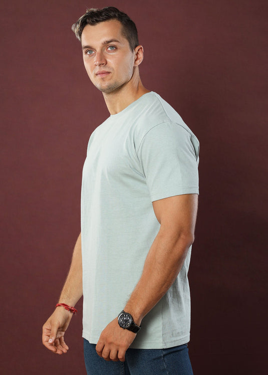 Mint Green Crew Neck Tee (Slim)