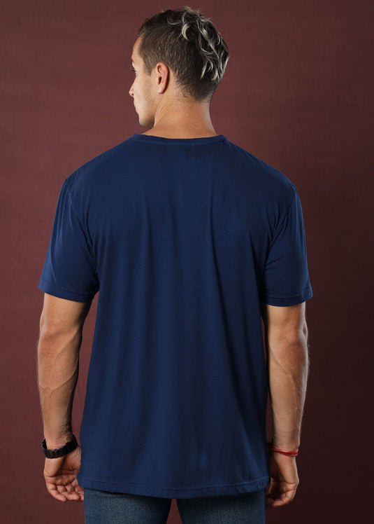 Navy Blue Crew Neck Tee (Slim)