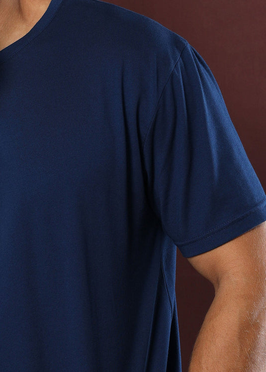 Navy Blue Crew Neck Tee (Slim)