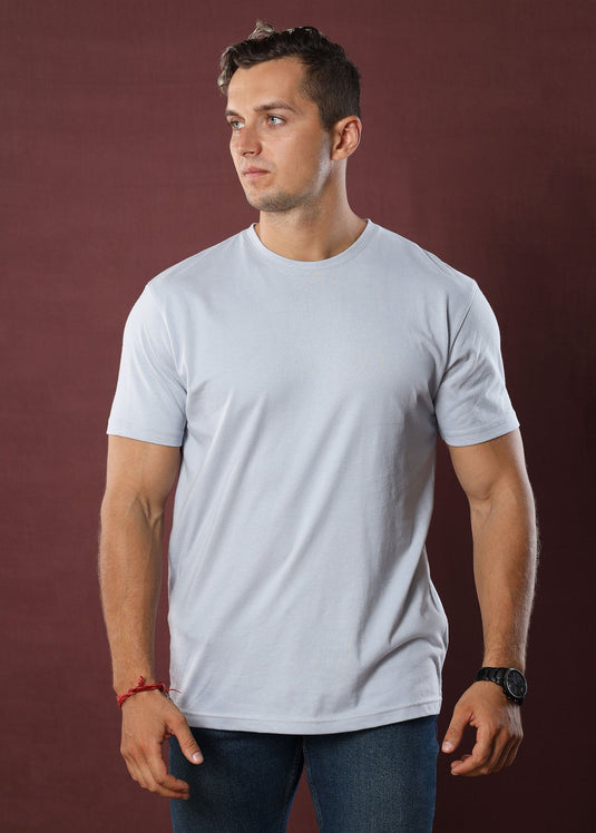 Pigeon Grey Crew Neck Tee (Slim)