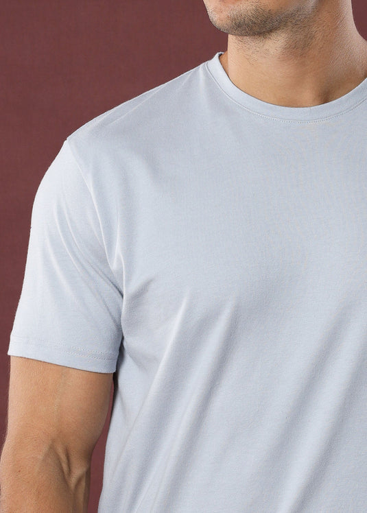 Pigeon Grey Crew Neck Tee (Slim)