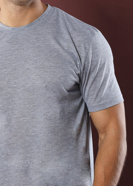 Slate Grey Crew Neck Tee (Slim)