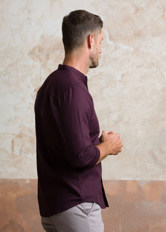Manderin collar party wear shirt