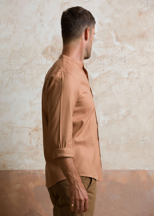 Manderin collar party wear shirt