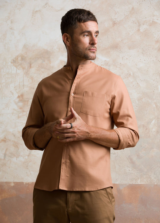 Manderin collar party wear shirt