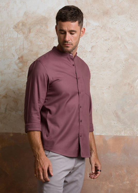 Manderin collar party wear shirt