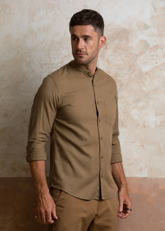 Manderin collar party wear shirt