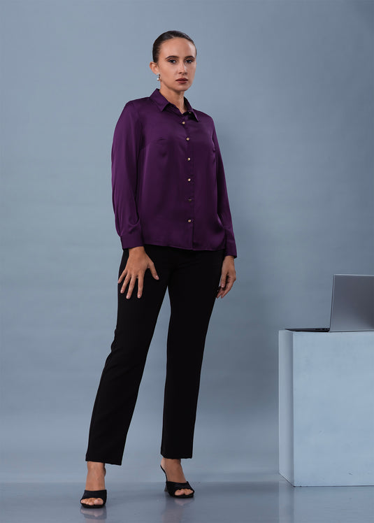 Basic satin shirt