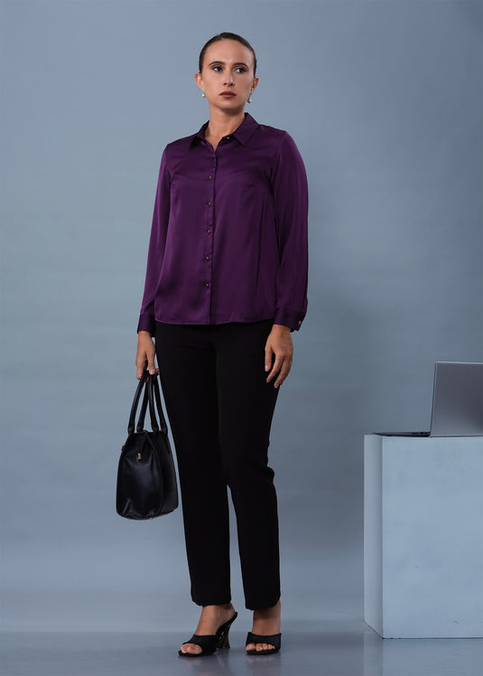Basic satin shirt