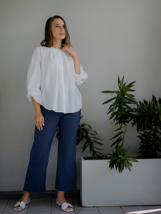 Pleat detailed blouse