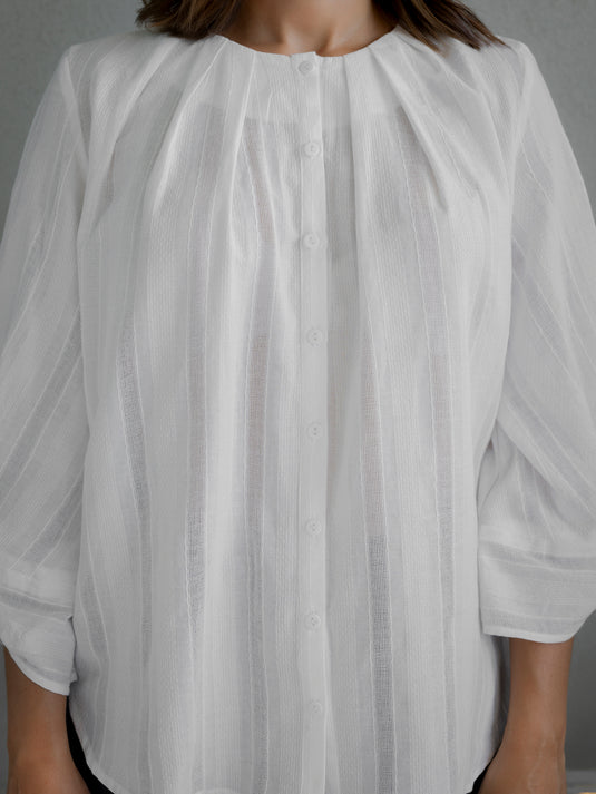 Pleat detailed blouse