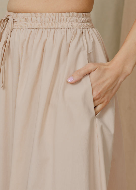 Maxi skirt with elasticated waist