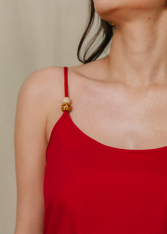 Beaded strappy maxi dress