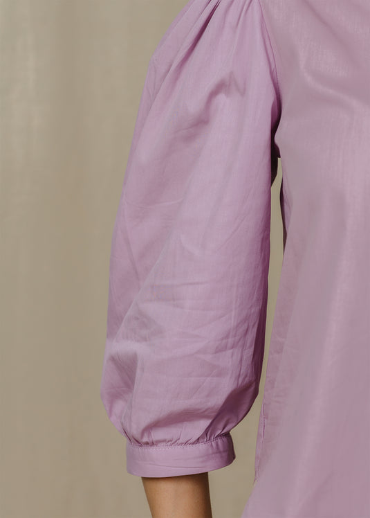 Puff sleeve button down blouse