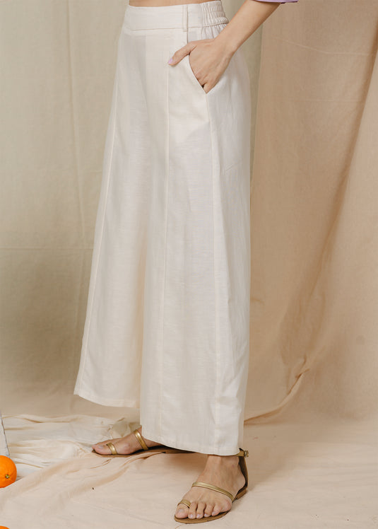 High waisted wide leg pant