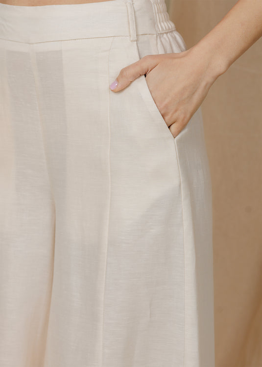 High waisted wide leg pant