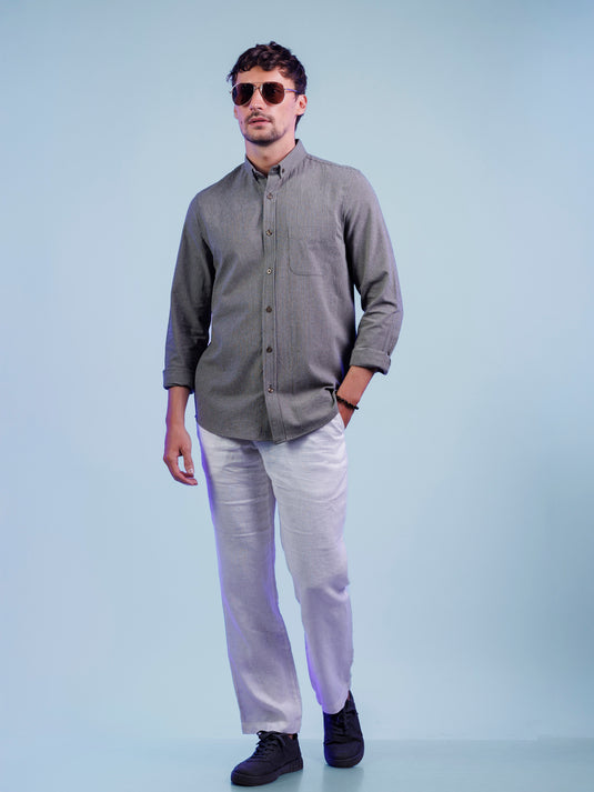 Casual Wear Stripe Long Sleeve Shirt