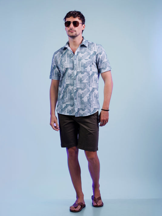 Casual Wear Printed Short Sleeve Shirt