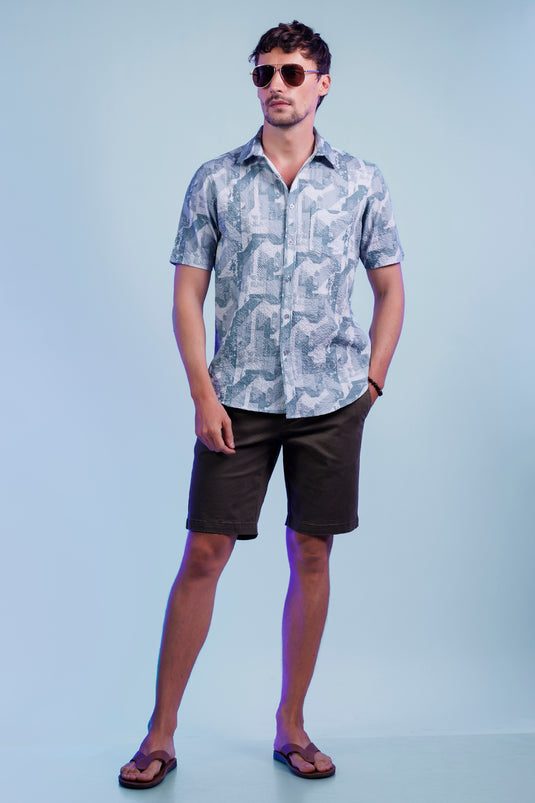 Casual Wear Printed Short Sleeve Shirt
