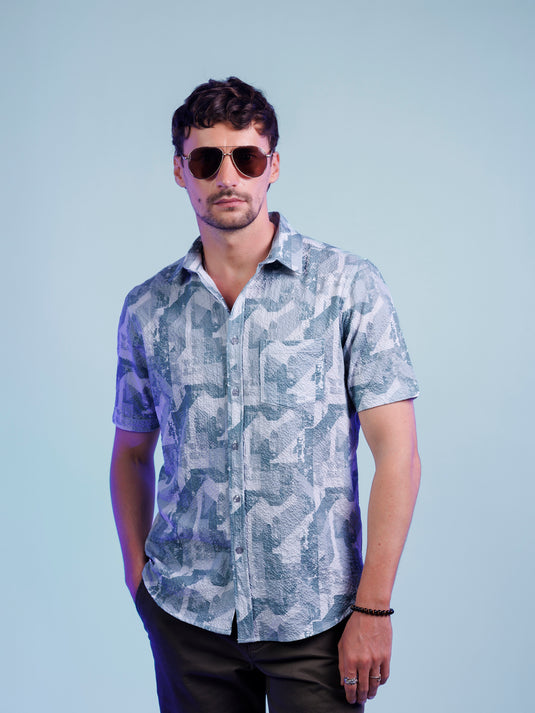 Casual Wear Printed Short Sleeve Shirt