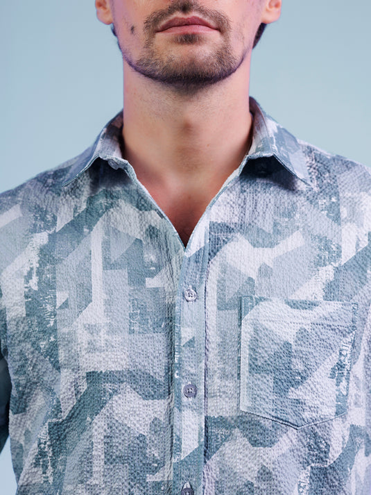 Casual Wear Printed Short Sleeve Shirt